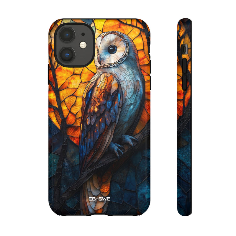 Owl Gazes Moonlight - iPhone Case