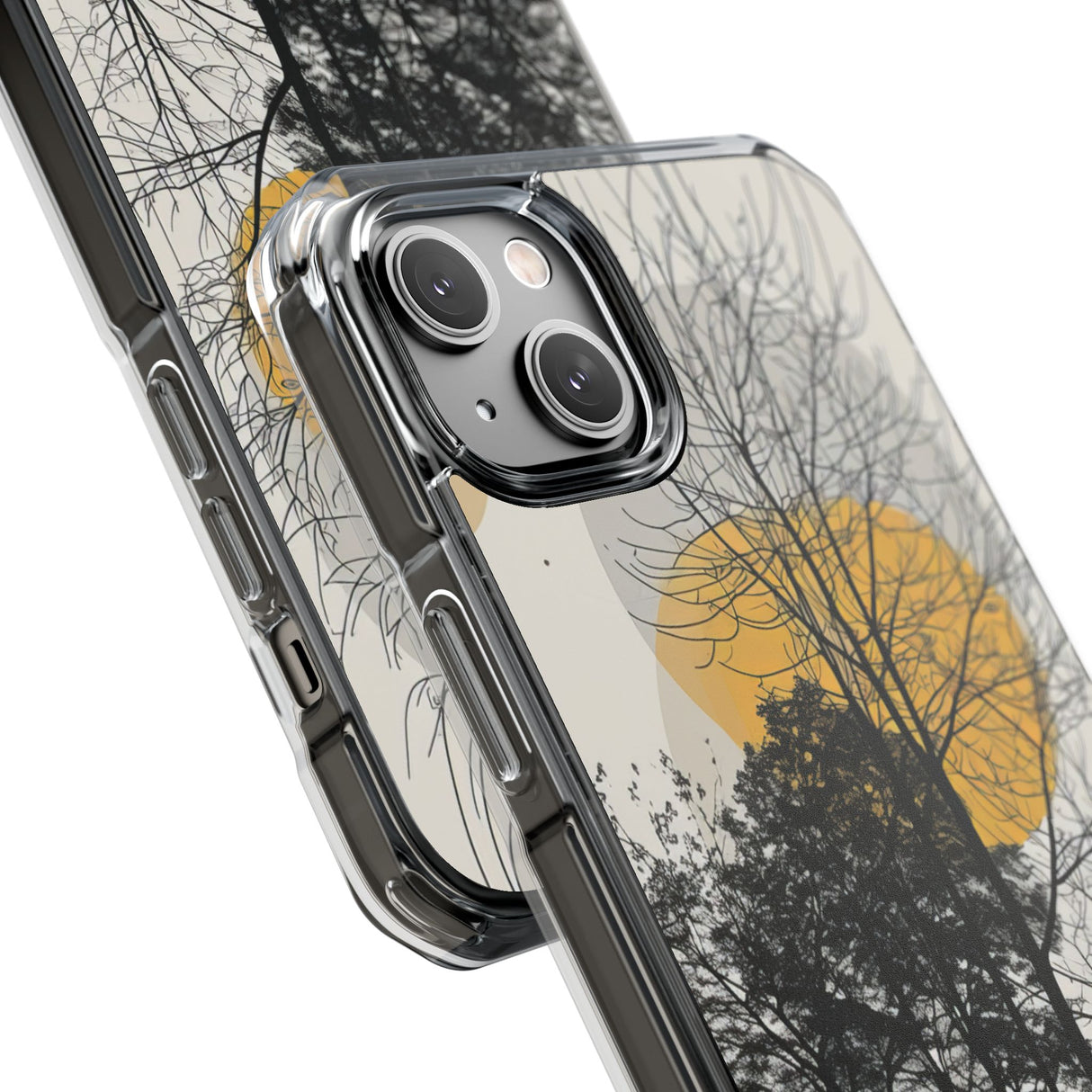 Minimalist Nature Harmony - Phone Case for iPhone (Clear Impact - Magnetic)