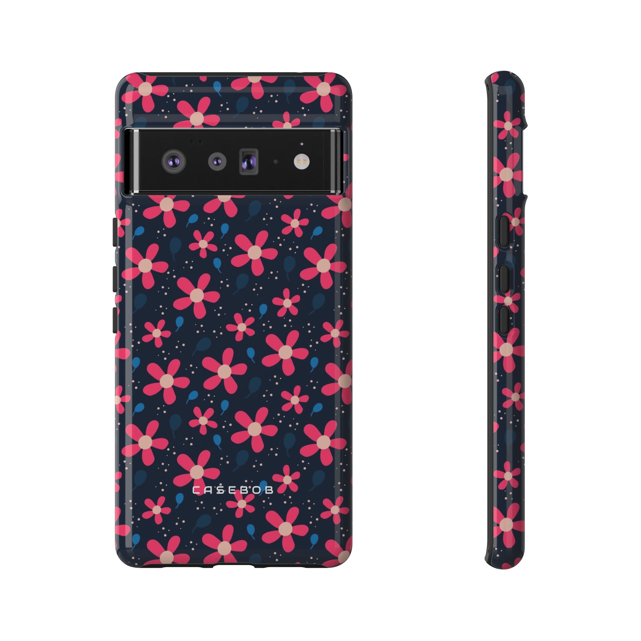 Pink Flower Pattern - Protective Phone Case