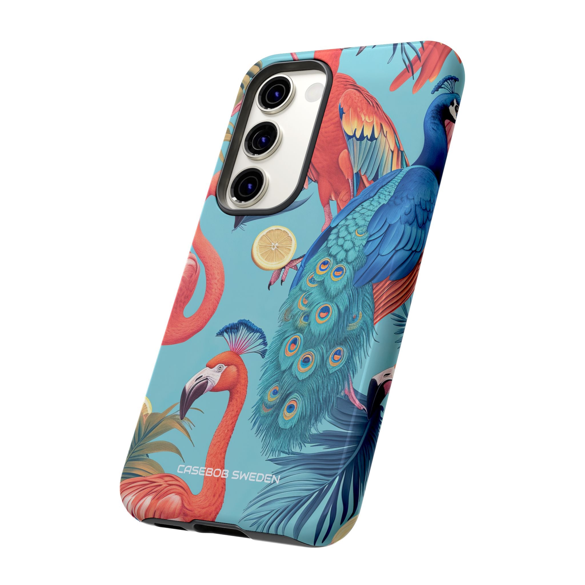 Tropical Flamingo Bliss - Tough Samsung S23 Phone Case