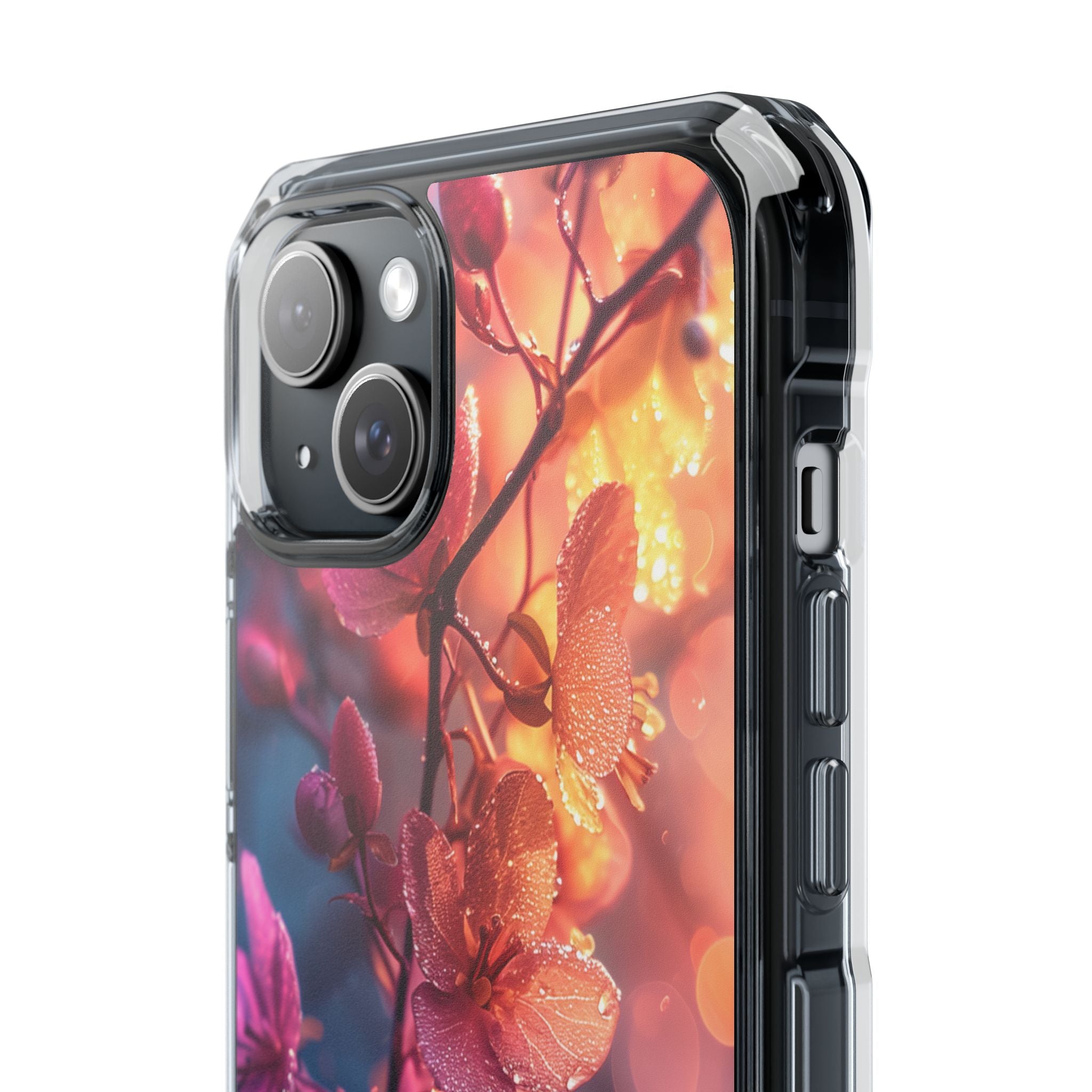 Surreal Flower Harmony iPhone 15 - Clear Impact Phone Case