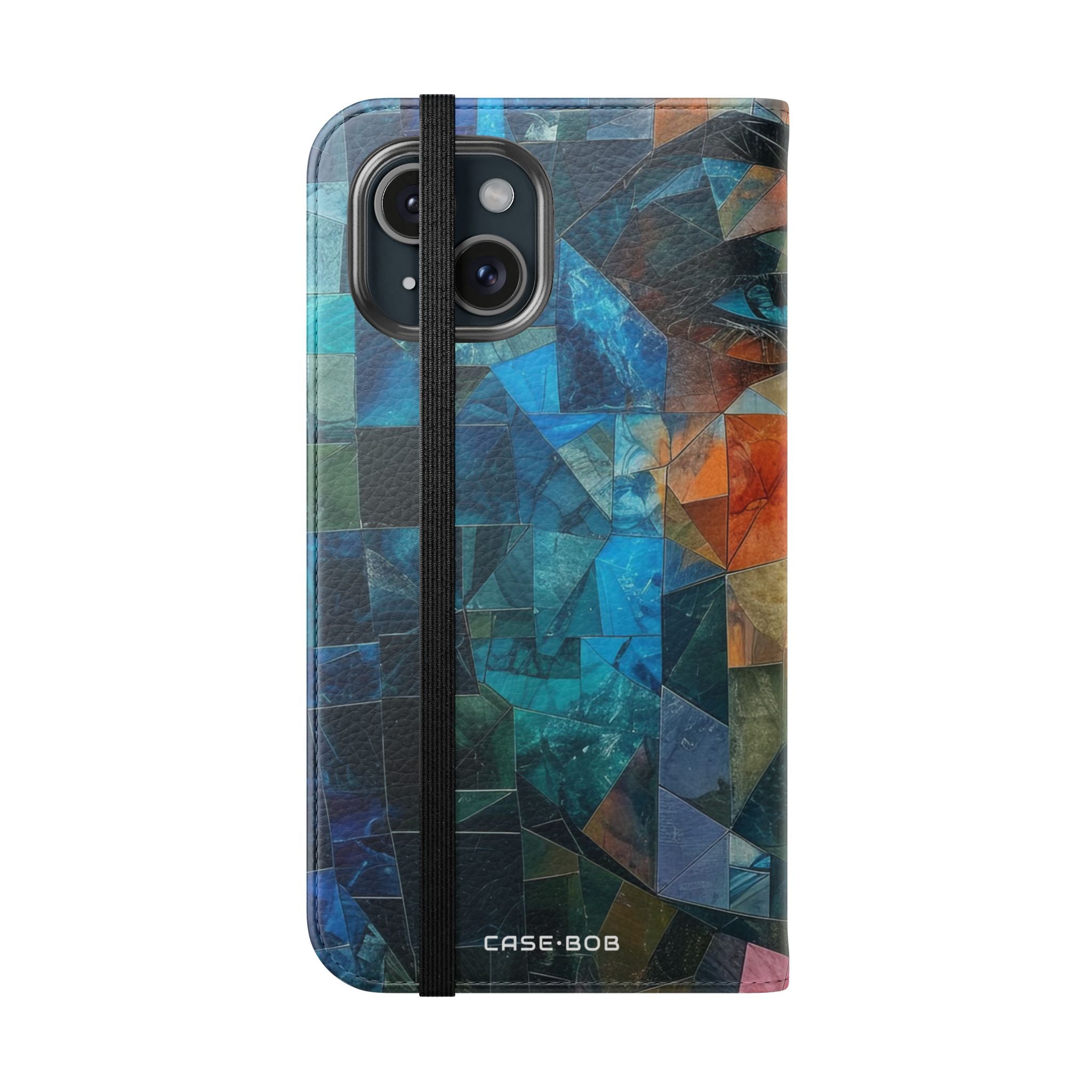Mosaic Gaze Blue - iPhone 15 Case - Wallet