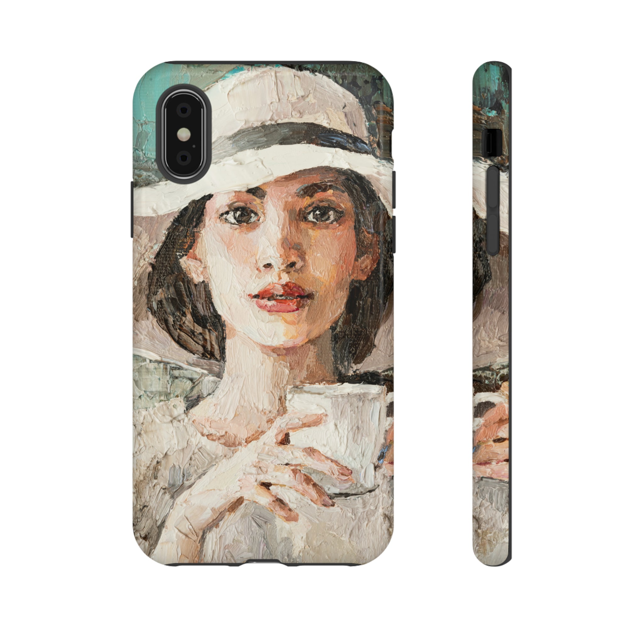 Oil Painting - Lady in a White Hat - Protective Phone Case