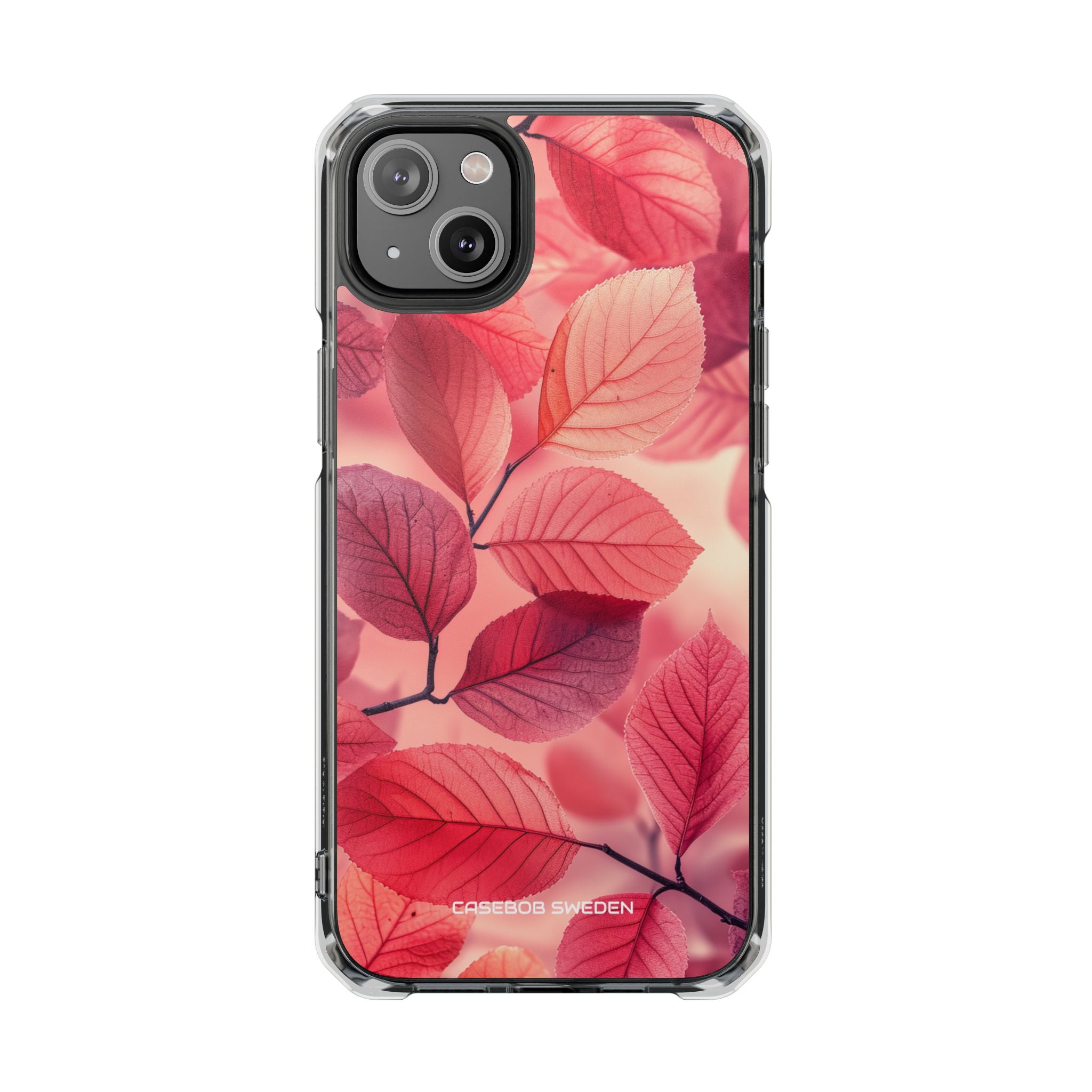 Pink Purple Nature Pattern - Clear Impact iPhone 14 Phone Case