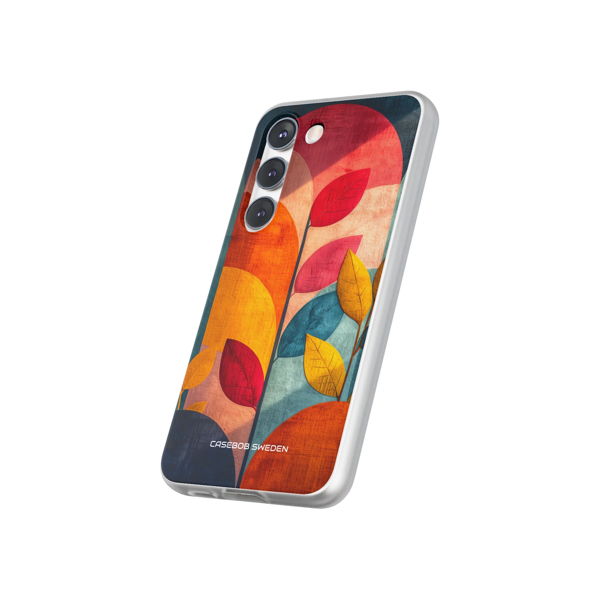 Abstract Orange Blue Design - Flexi Samsung S23 Phone Case