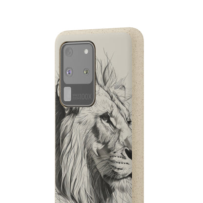 Majestic Linework Lion | Biodegradable Phone Case