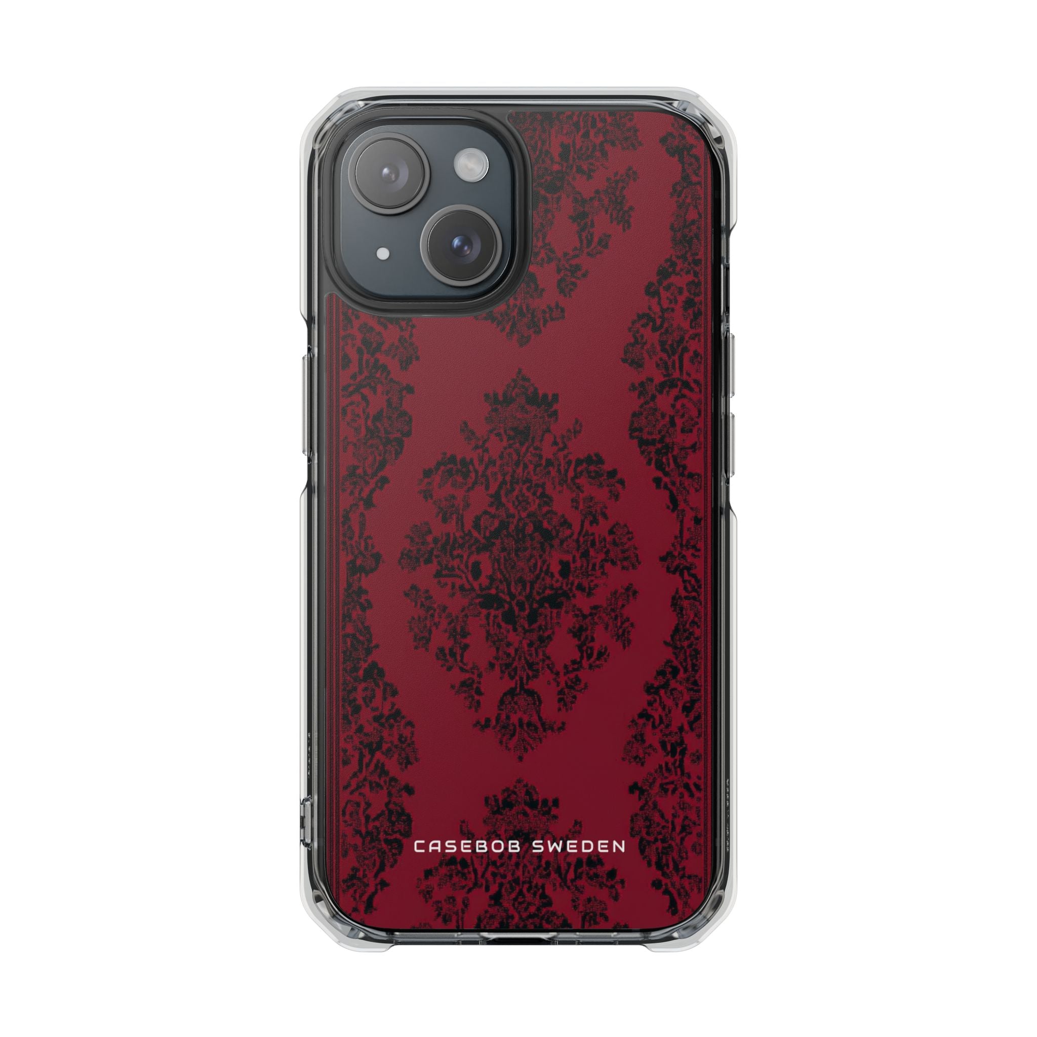 Gothic Crimson Elegance iPhone 15 - Transparente, stoßfeste Handyhülle