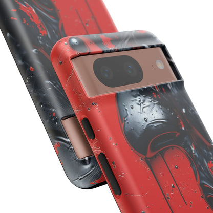 Textured Crimson Bloom Google Pixel 8 - Tough Phone Case