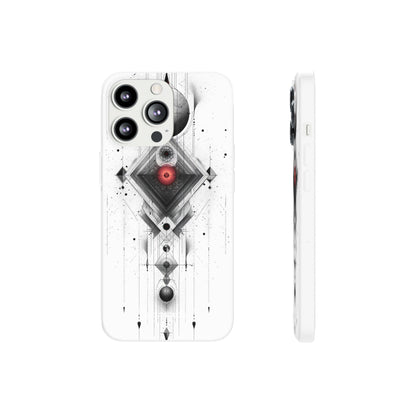 Red Geometry Harmony | Flexible Phone Case for iPhone