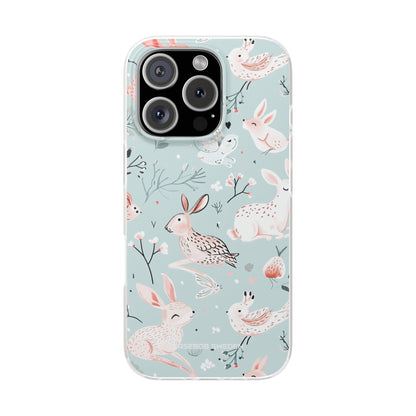 Whimsical Bunny Blossom - Flexi iPhone 16 Phone Case