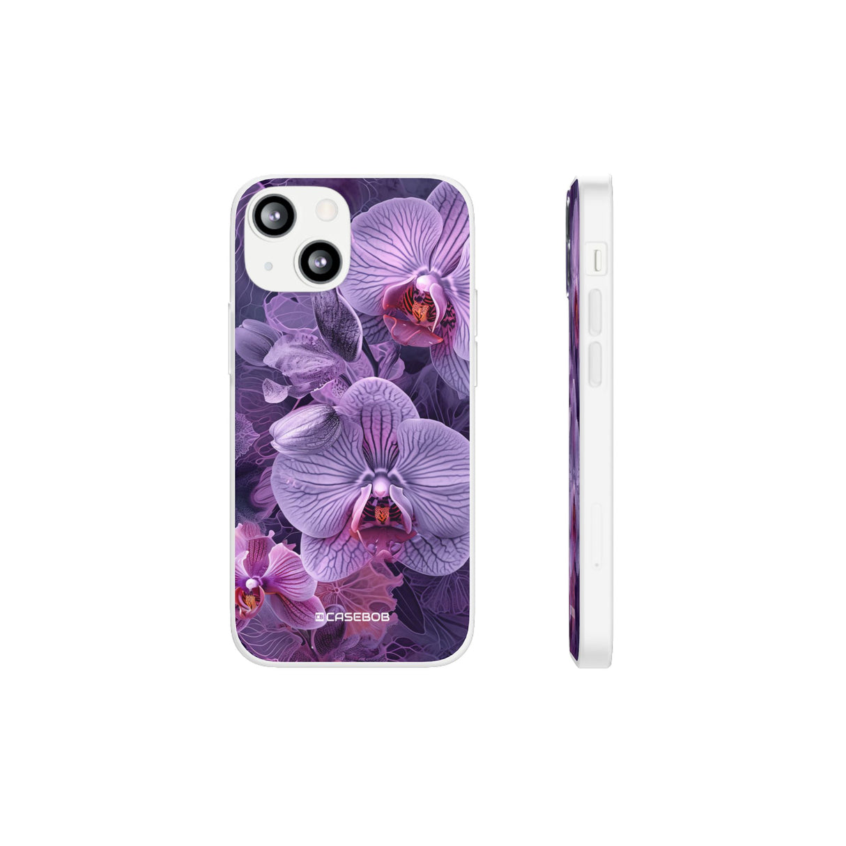 Strahlendes Orchideen-Design | Handyhülle für iPhone (flexible Hülle) 