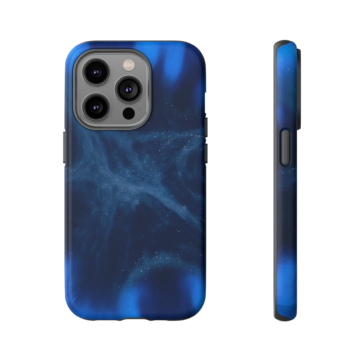 Blue Space Ink Art iPhone Case (Protective) iPhone 14 Pro Matte Phone Case