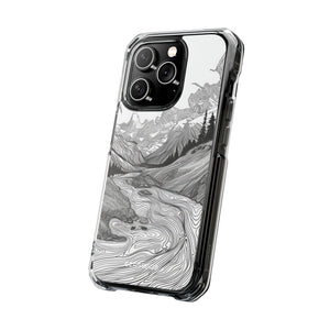 Monochrome Serenity - Phone Case for iPhone (Clear Impact - Magnetic)