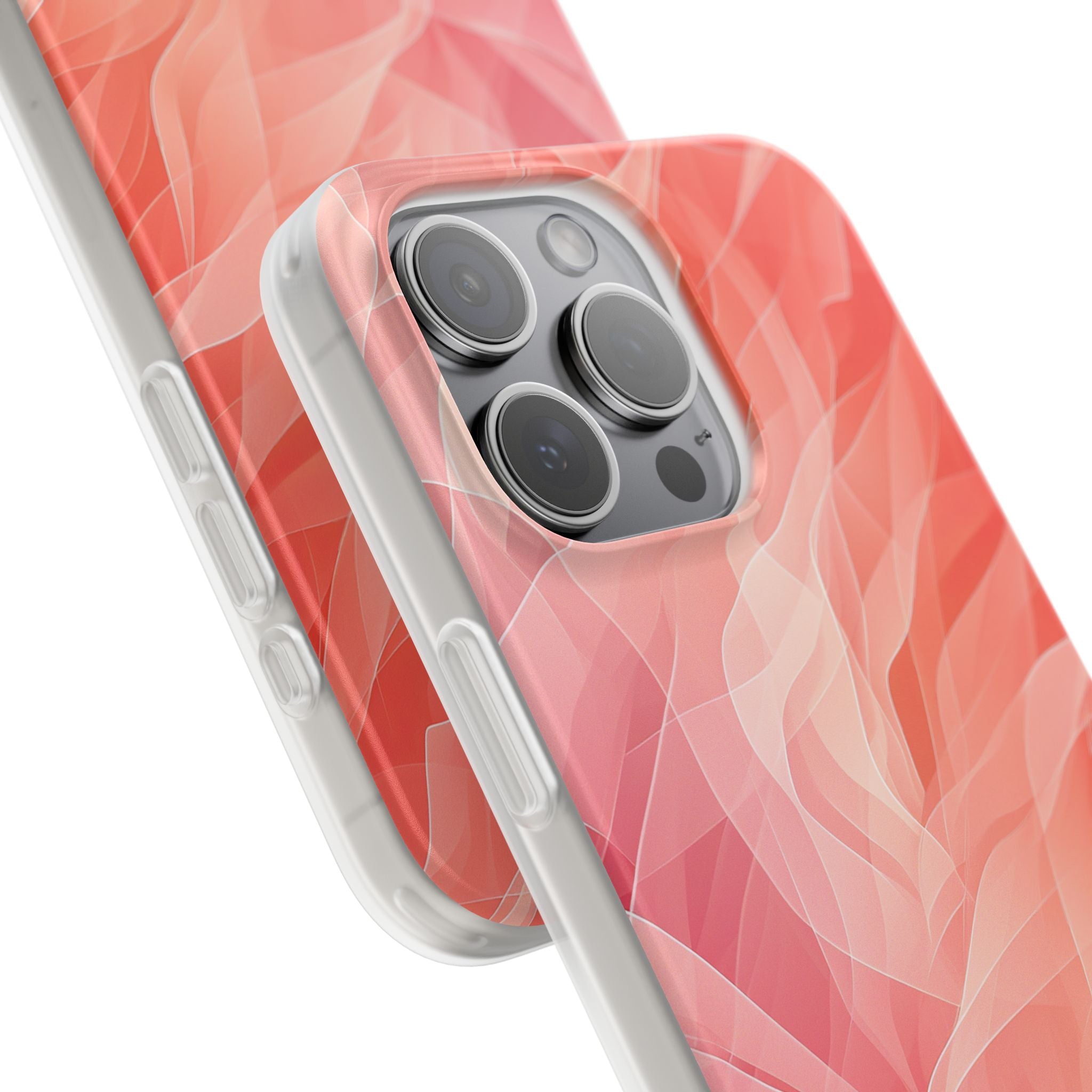 Peach Wave Drift iPhone 15 Pro Max Case - Soft