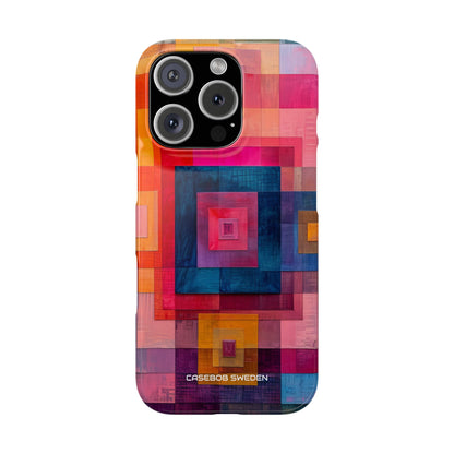 Vibrant Geometry - Slim iPhone 16 Phone Case