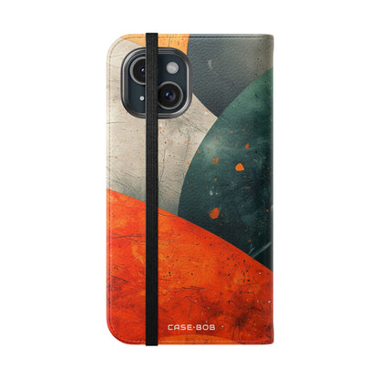 Sweeping Ember Bands - iPhone 15 Case - Wallet