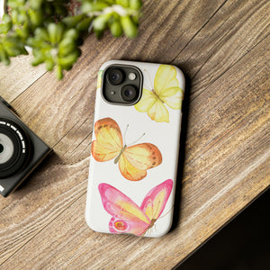 Watercolor Butterflyes - Protective Phone Case