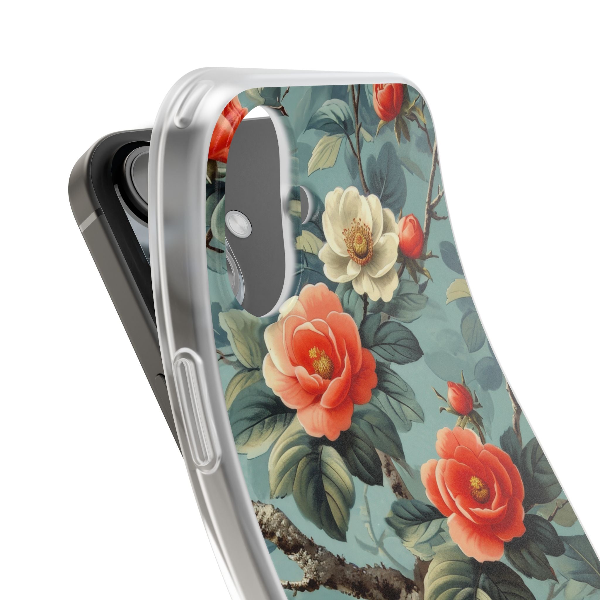 Coral Bloom iPhone 16 Plus Case - Soft