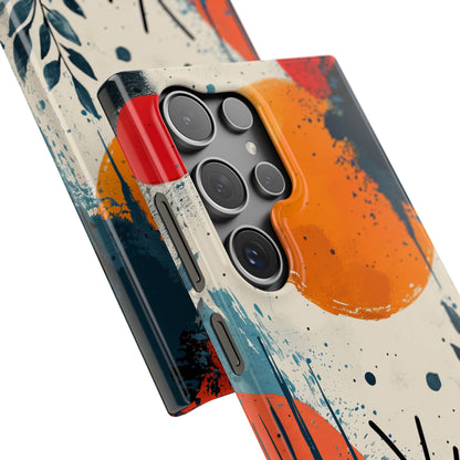 Orange Blue Splash - Slim Samsung S24 Phone Case