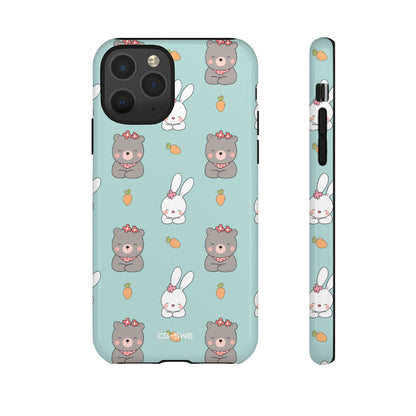 Bunnies Gather Carrots - iPhone Case