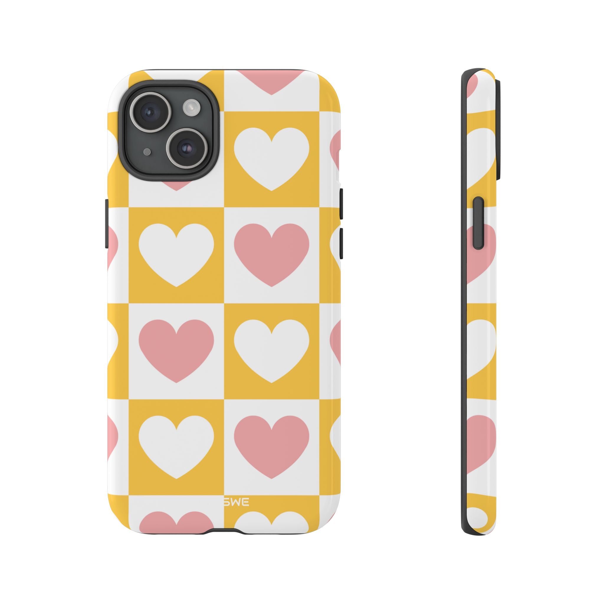 Heart Grid Harmony - iPhone Case