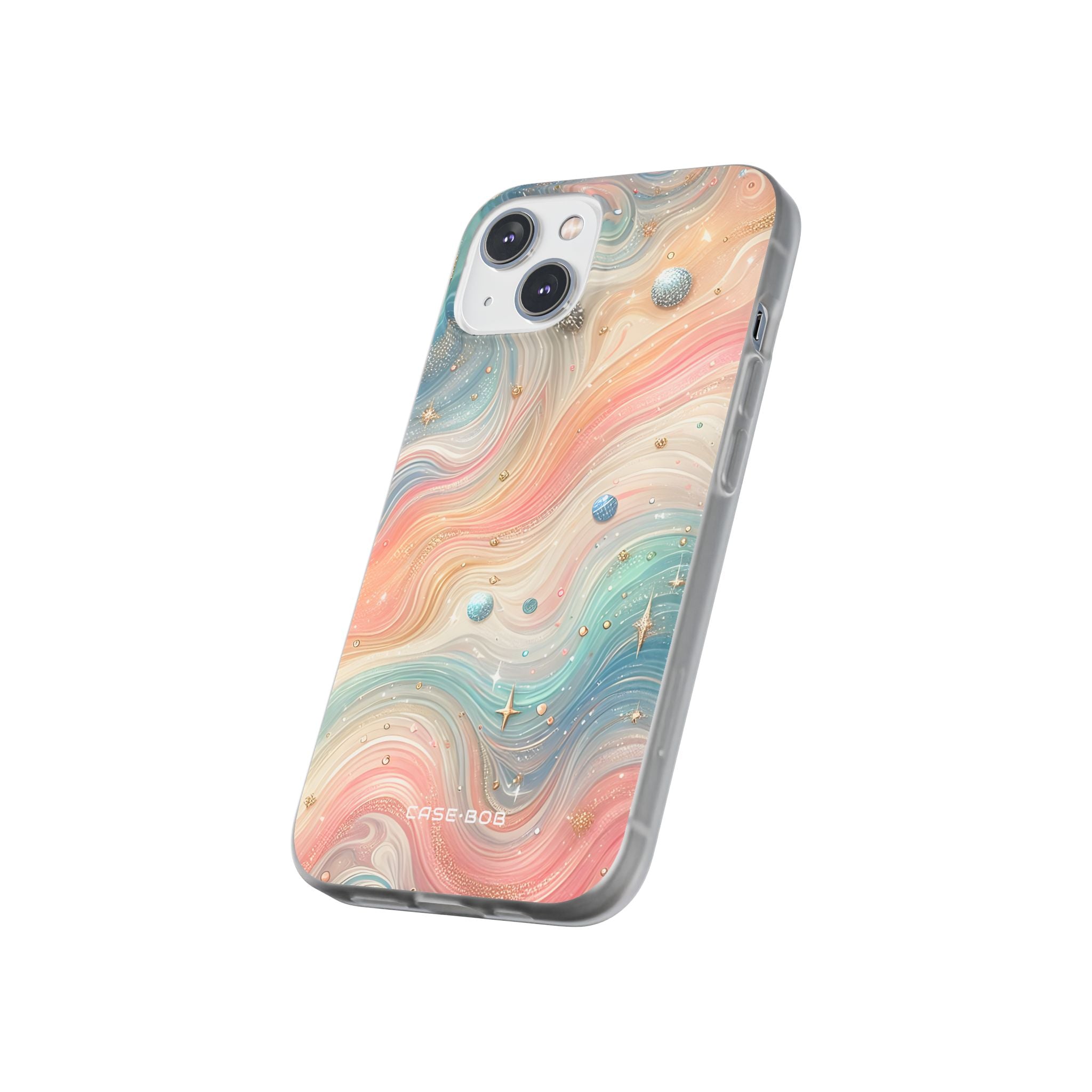 Iridescent Swirls iPhone 14 Case - Soft