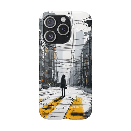 Urban Noir Streetscape iPhone 15 - Slim Phone Case