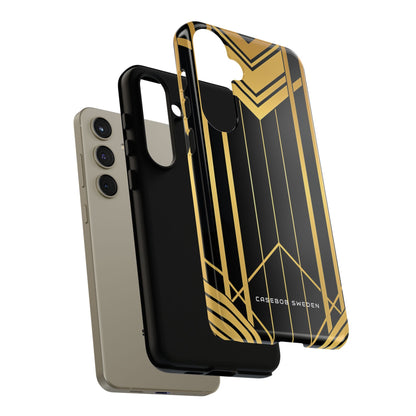 "Golden Art Deco Symmetry in Geometric Elegance" Samsung S24 - Tough Phone Case