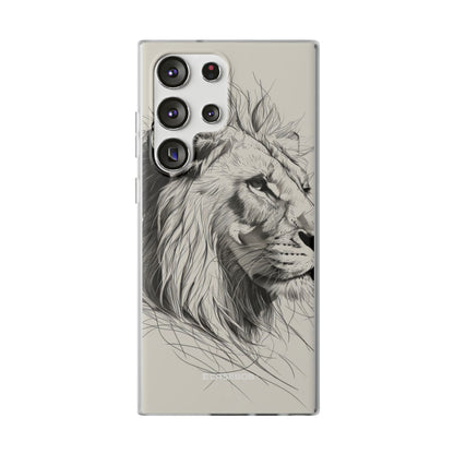 Majestic Linework Lion | Flexible Phone Case for Samsung Galaxy