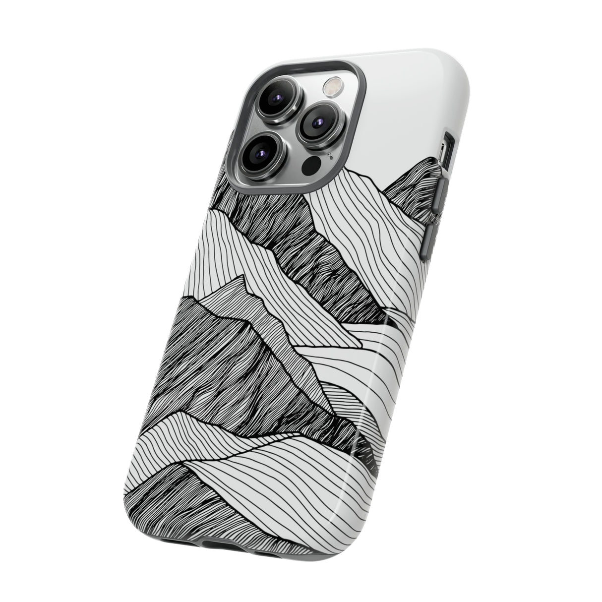 Abstract Mountain Line Art - Protective Phone Case