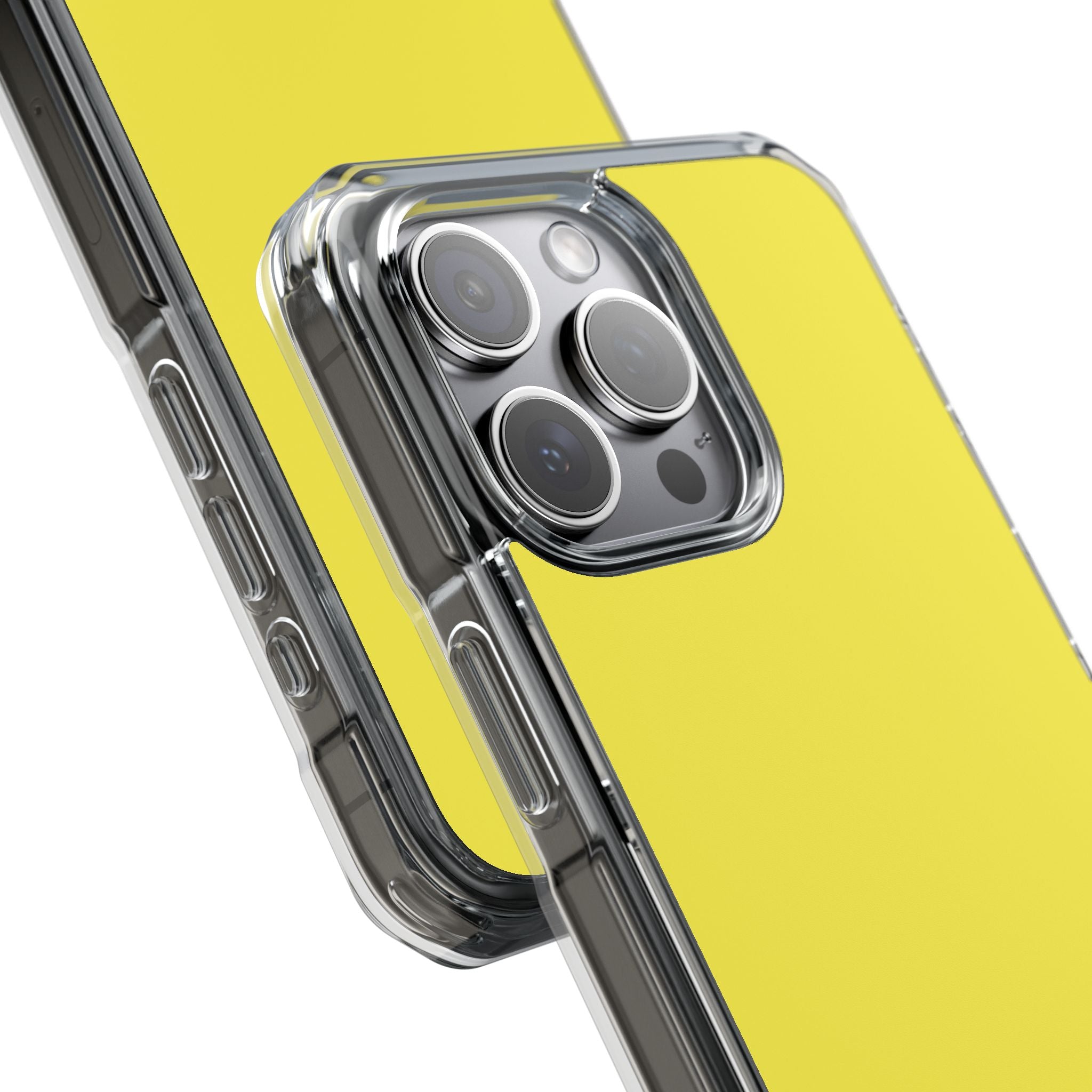 Lemon Yellow - Clear Impact Case for iPhone