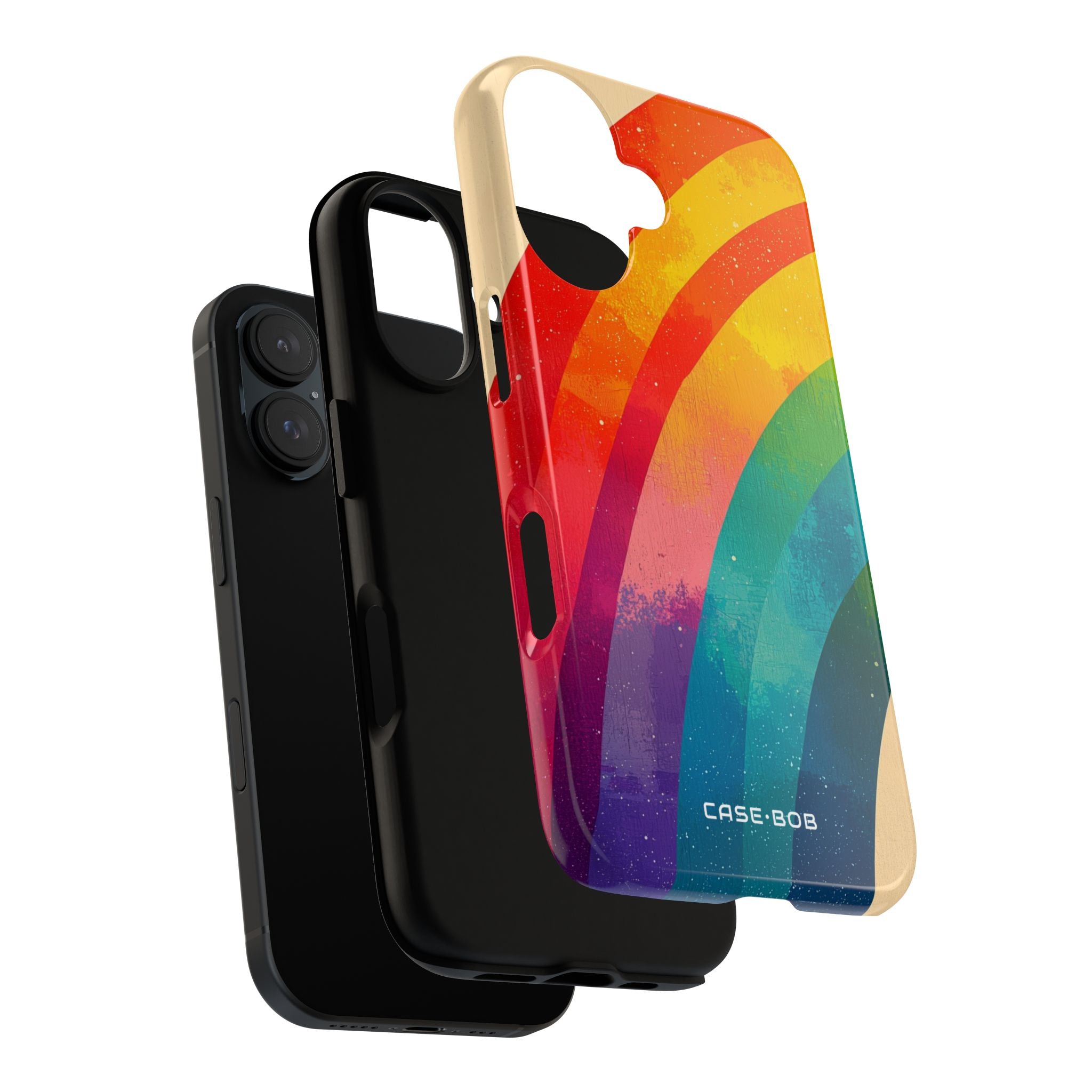 Textured Rainbow Arc iPhone 16 Pro Case - Tough