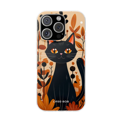 Black Cat Glow iPhone 16 Pro Case - Soft
