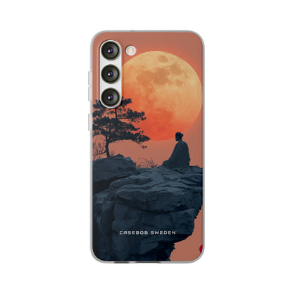 Zen Tranquility Under a Red Moon Samsung S23 - Flexi Phone Case