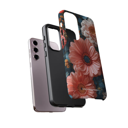 Coral Teal Blooms - Tough Samsung S23 Phone Case