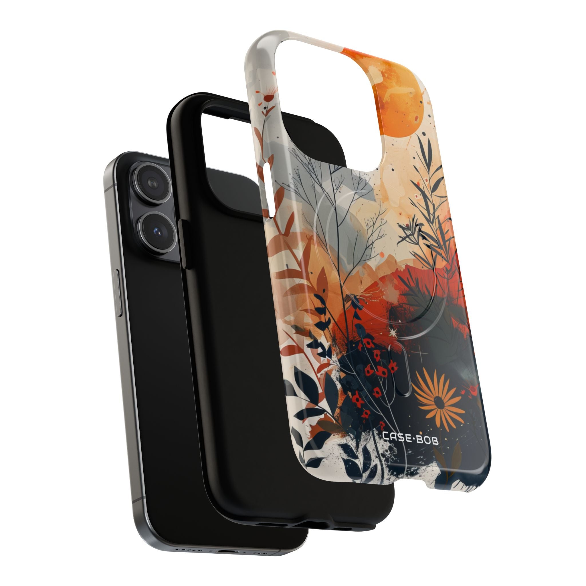 Orange Solstice iPhone 15 Pro Case - Tough+