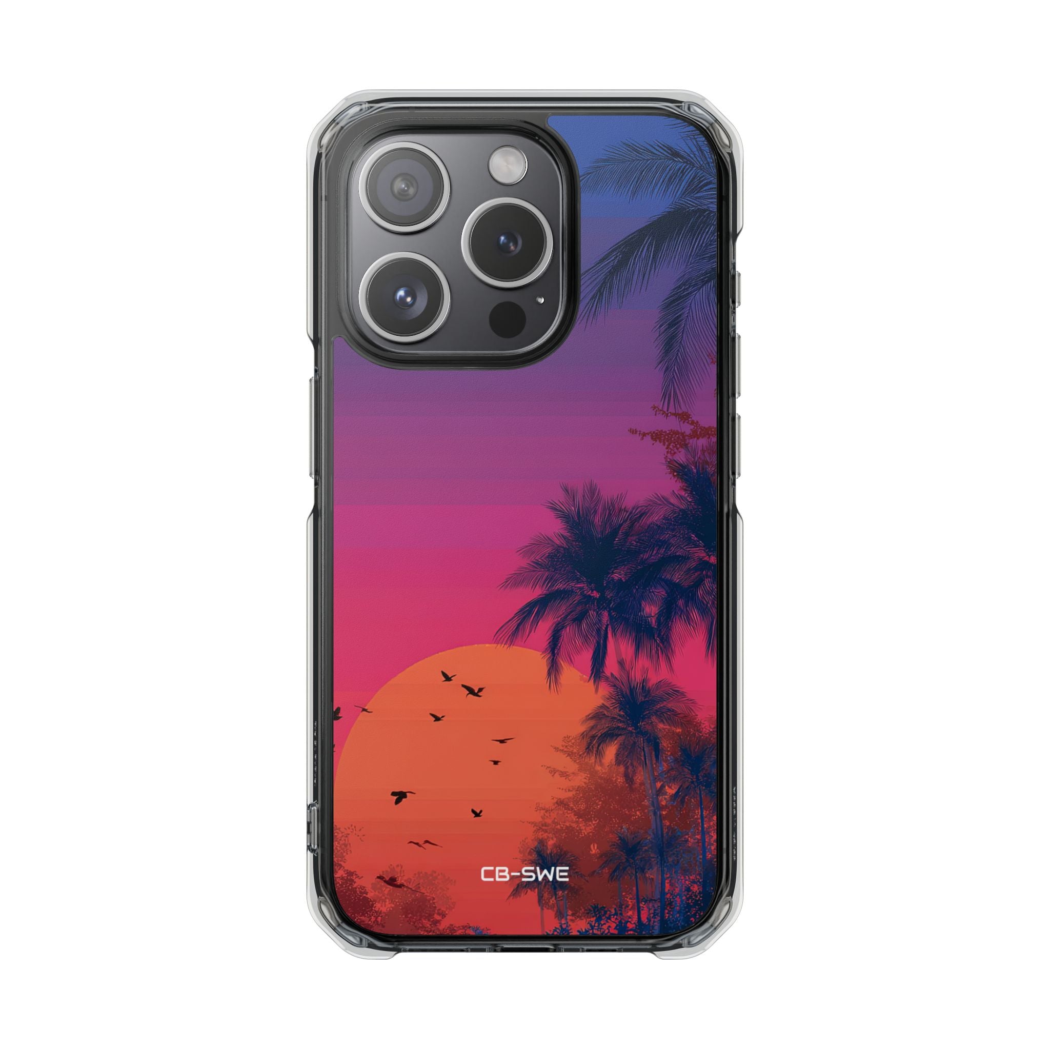 Tropical Sunset Silhouettes iPhone Case - Impact