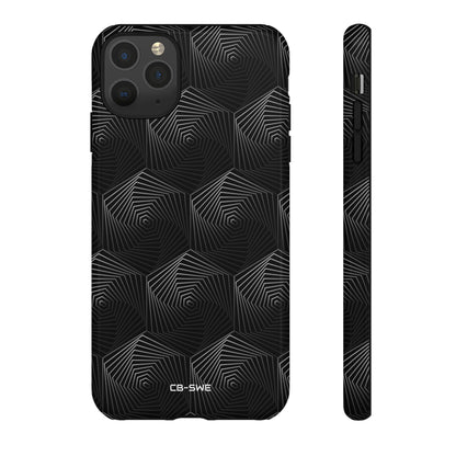 Geometric Spiral Illusion - iPhone Case