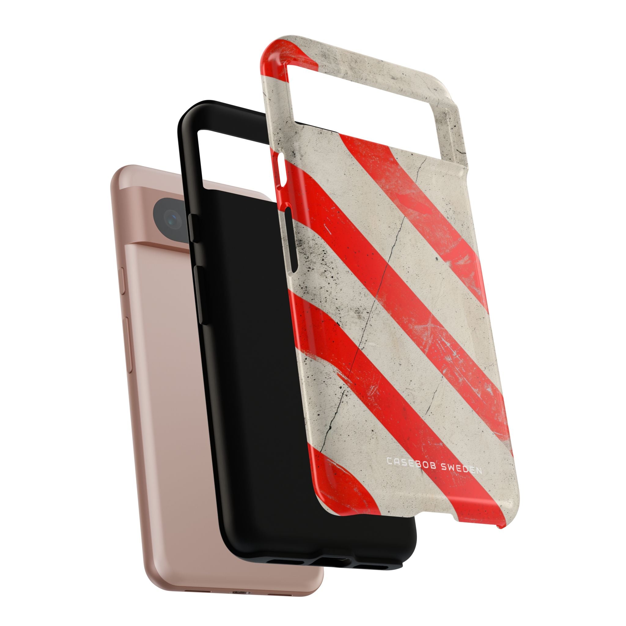 Striker Crimson Stripes Google Pixel 8 - Tough Phone Case