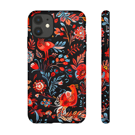 Slavic Myth Firebird & Domovoi - Protective Phone Case