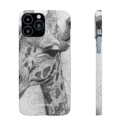 Monochrome Giraffe | Slim Phone Case for iPhone