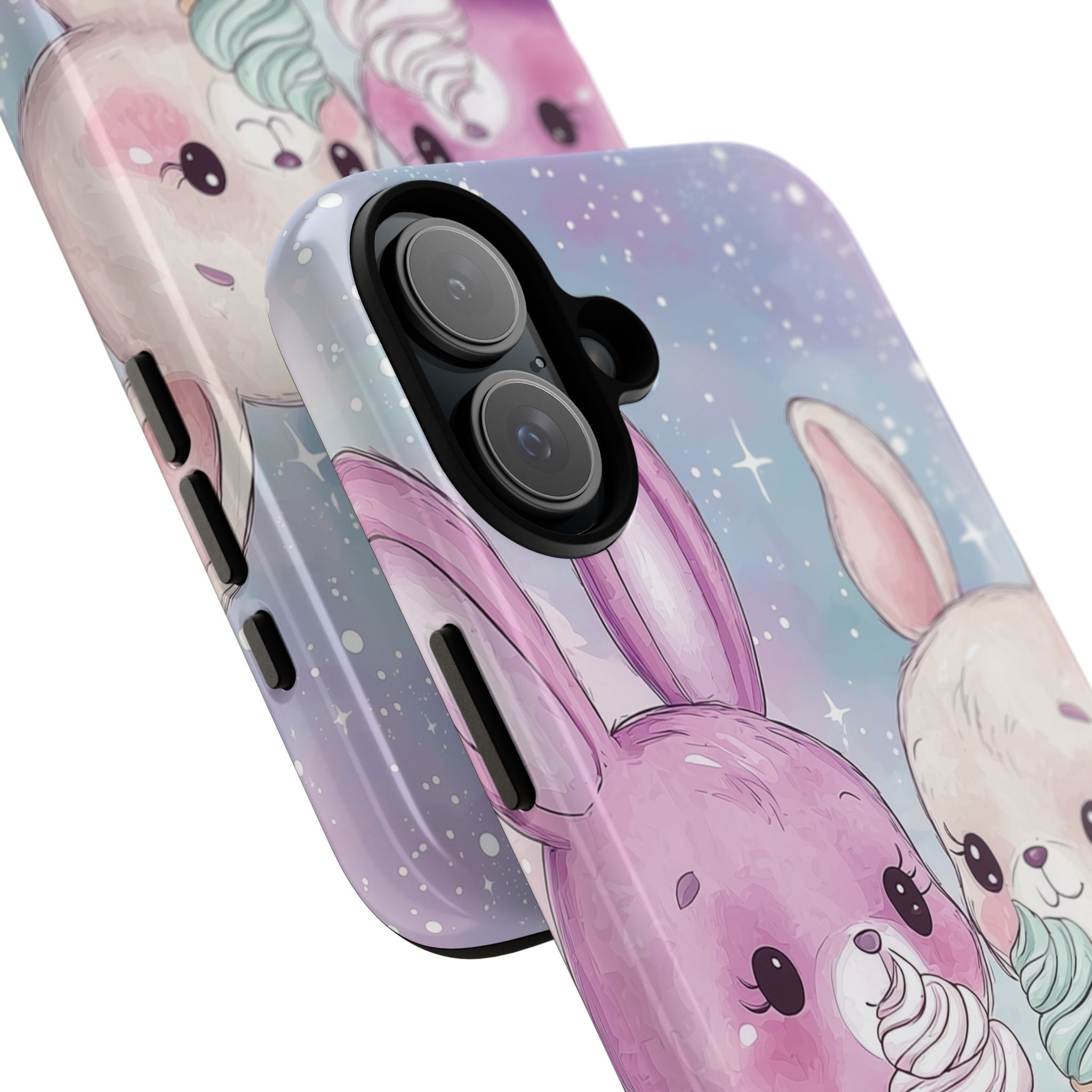 Rabbits Enjoy Ice Cream - iPhone Case