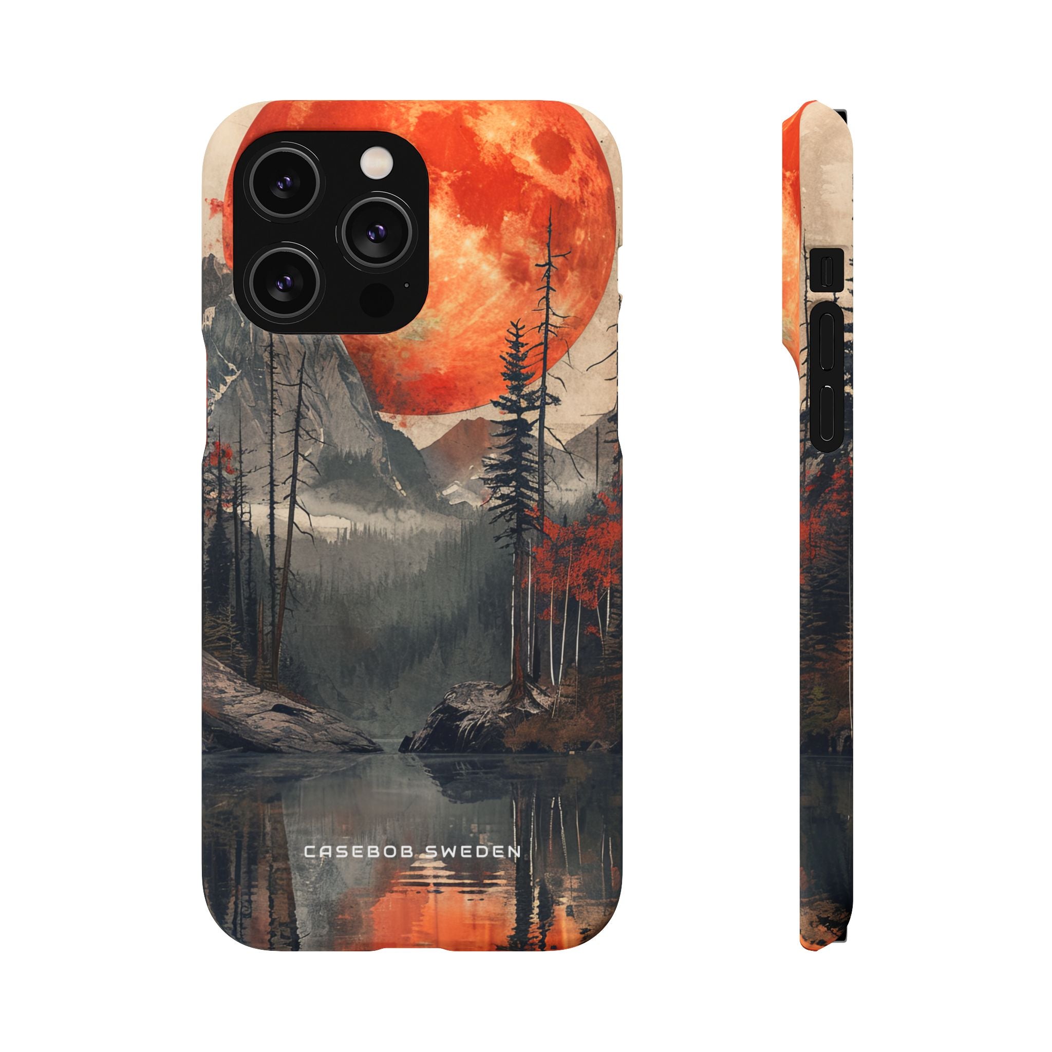 Celestial Glow Over Reflective Landscape iPhone 14 - Slim Phone Case