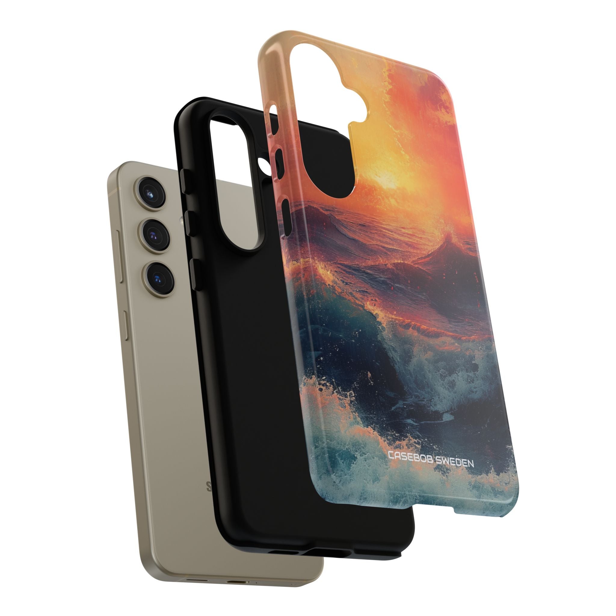 Ocean Sunset Waves - Tough Samsung S24 Phone Case