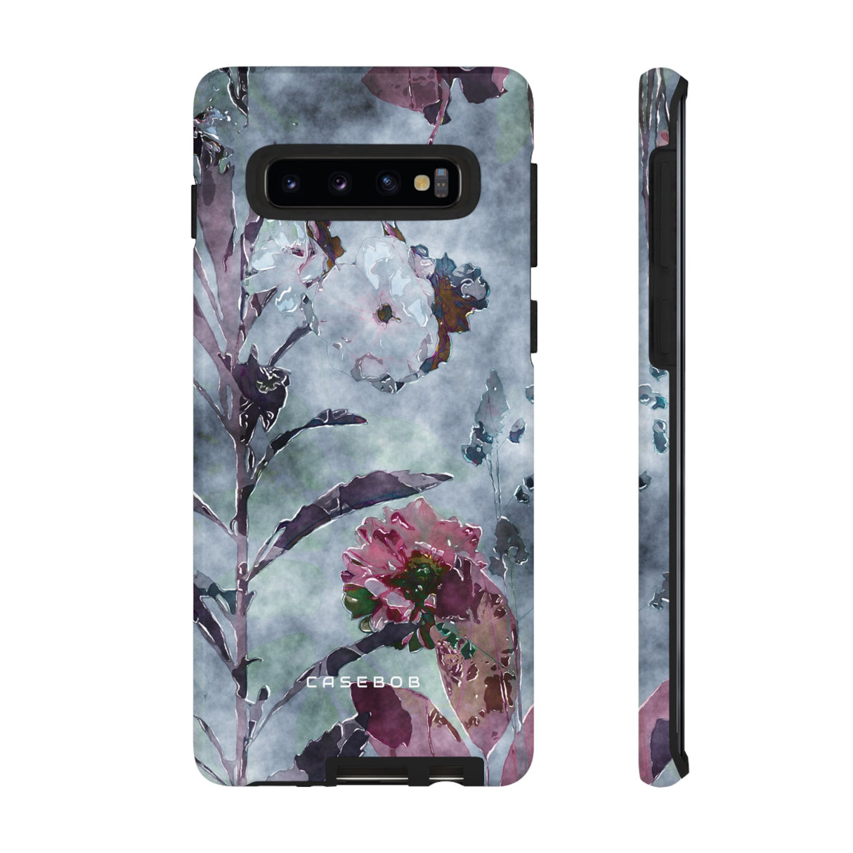 Monochrome Roses, Peonies & Asters - Protective Phone Case