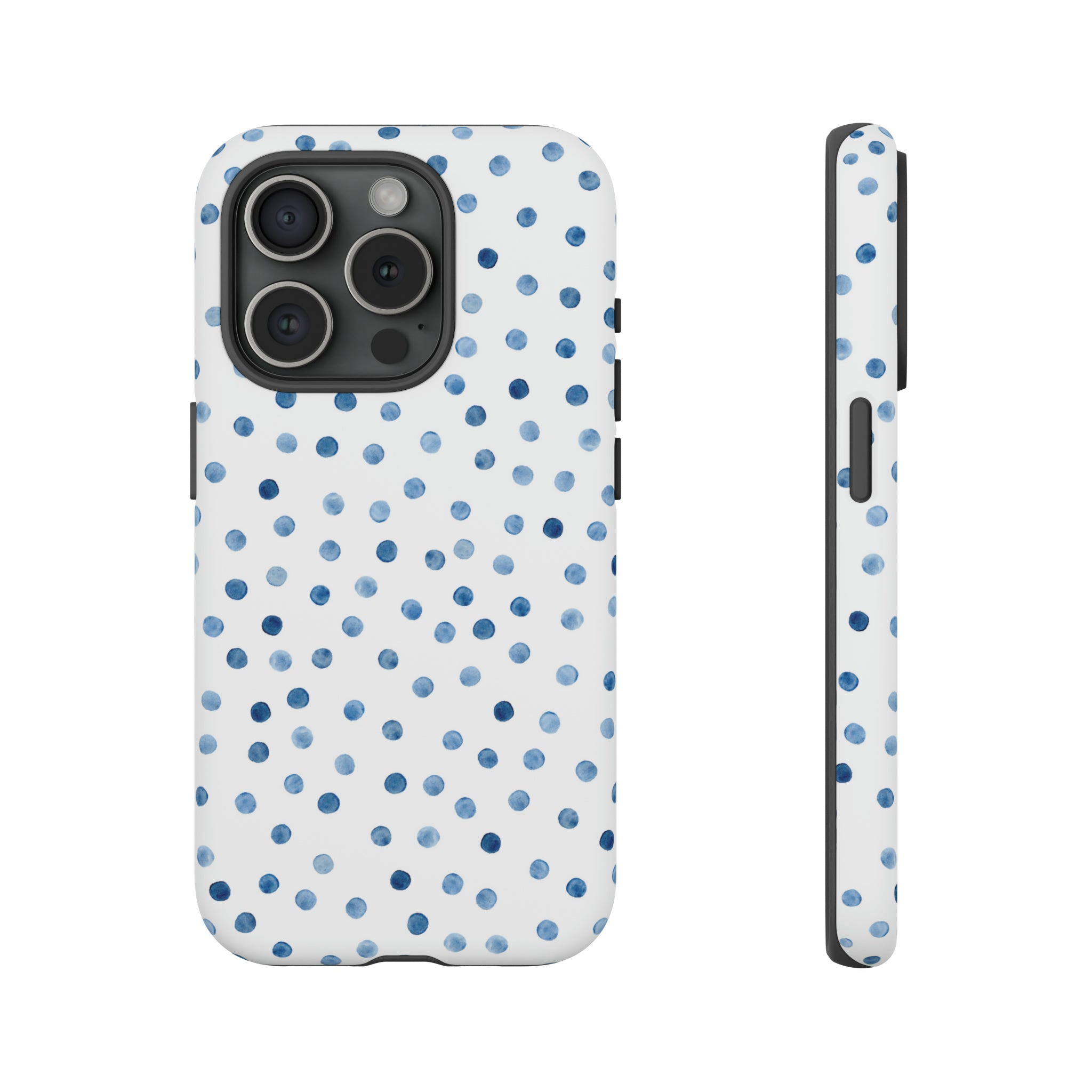 Blue Dots Pattern - Protective Phone Case