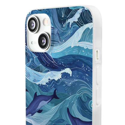 Dolphin Waves iPhone 13 - Soft