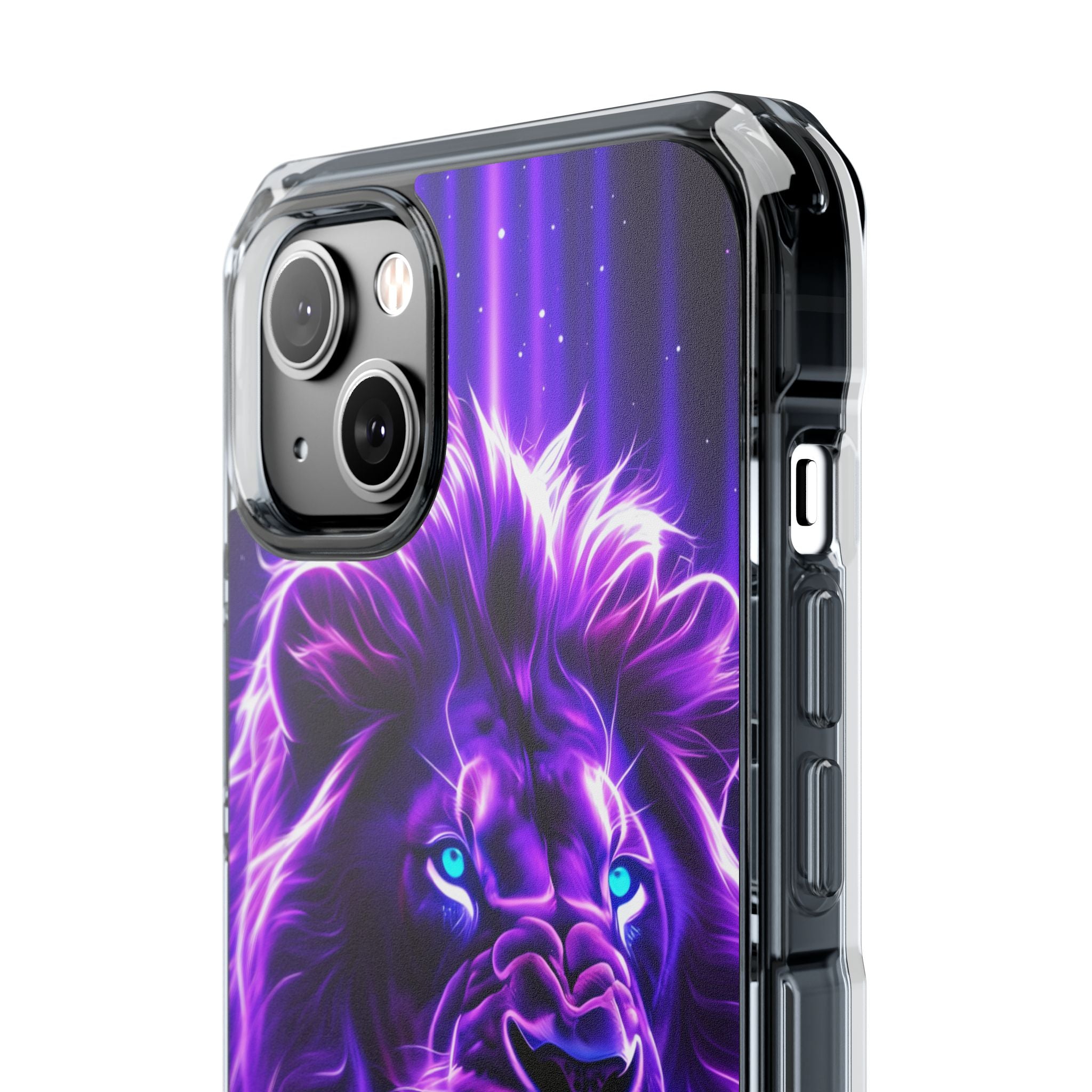 Neon Lion Majesty iPhone Case - Impact