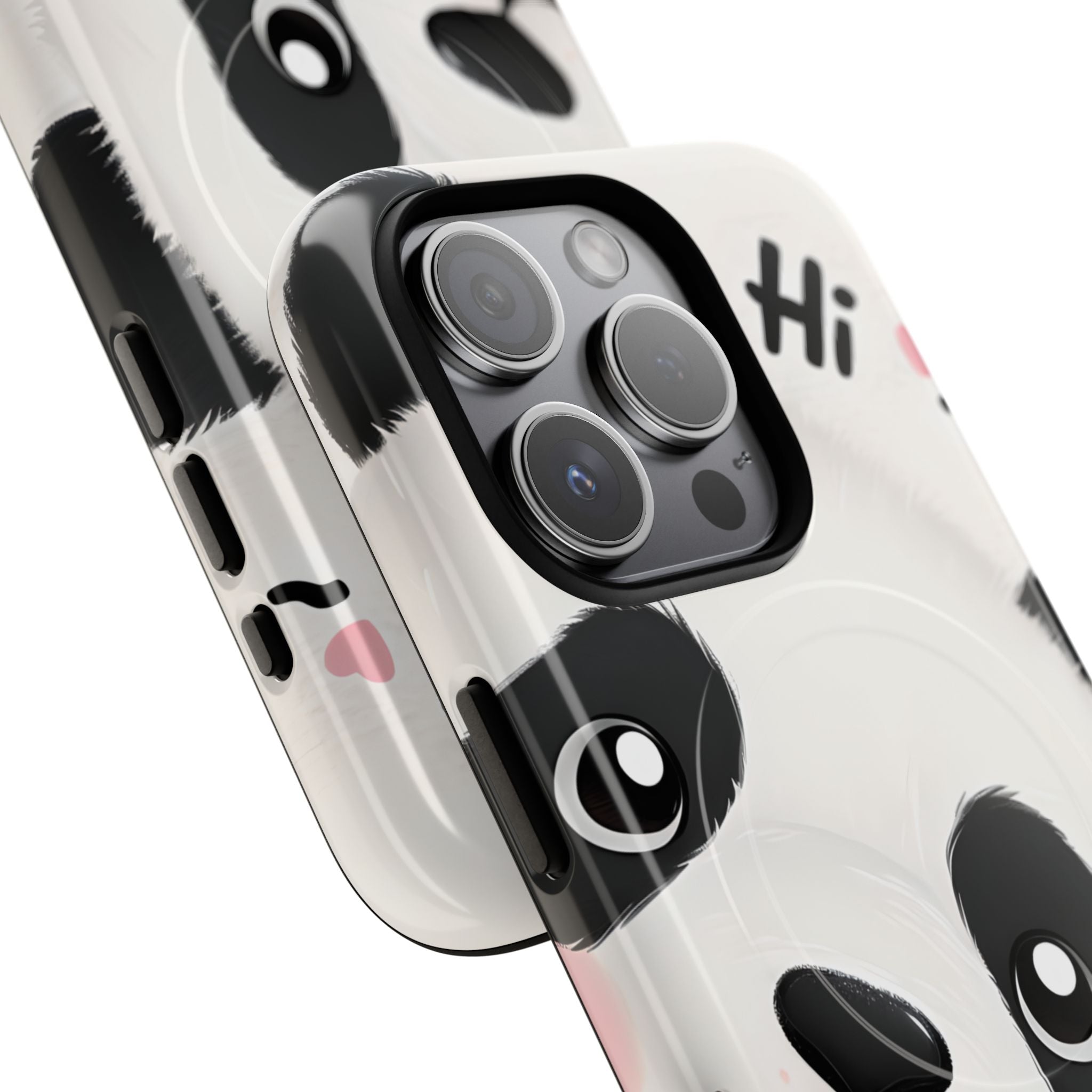 Adorable Panda Playful Hi Text Phone iPhone 15 - Tough+