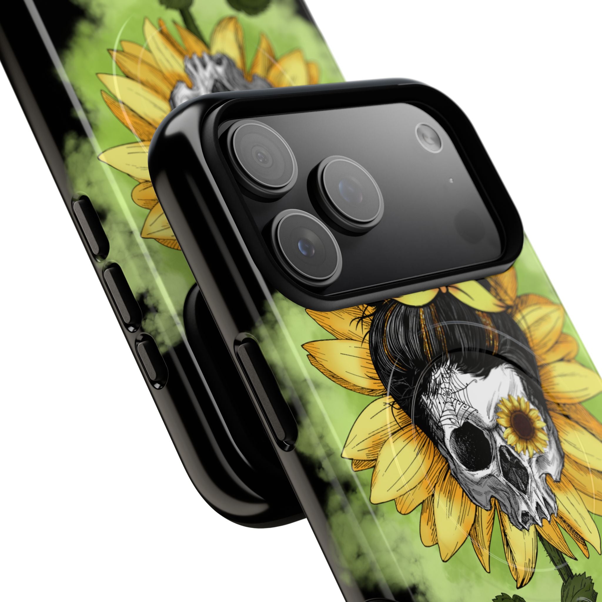 Sunflower Skull iPhone 17 Pro Max Case - Tough+